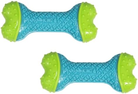 KONG CoreStrength Bone - Dog Dental Chew Toy - Durable, Multi-Layered Dog Toy with Textured Body for Teeth Cleaning - 2 Pack (Small/Medium)
