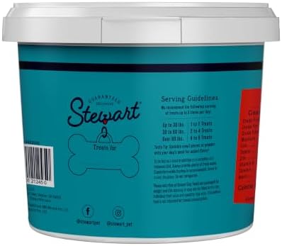Stewart Freeze Dried Dog Treats, 100% Beef Liver, 17.5 oz Tub