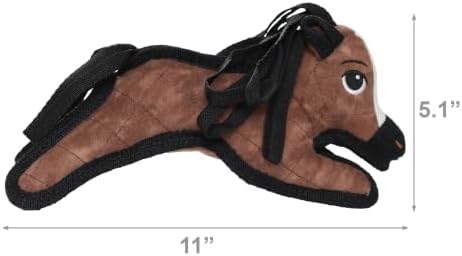 TUFFY® : 2 Pack Pony Dog Toy: Ultra Durable Plush Toy with Multiple Layers & Reinforced Seams, Washable and Floats, Original Construction