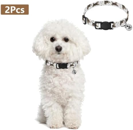 Cute Kittens Cat Collars 2 Pack Lightweight Small Dog Collar Adjustable 10.6 to 17.1 Inches