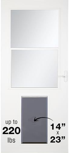 LARSON 20 Pet XL Highview XL Pet Door Almond 36-in. Storm Door
