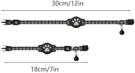 GPS Cat Collar Tracker, Smart Tag Waterproof for Find My, No Monthly Fee Advanced Tracking Solution for Small and Large Cats, Pet Device (Black_B)