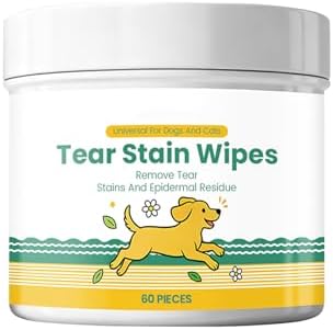 Dog Tear Stain Remover Wipes 60 Pieces Debris Cleaning Sheets