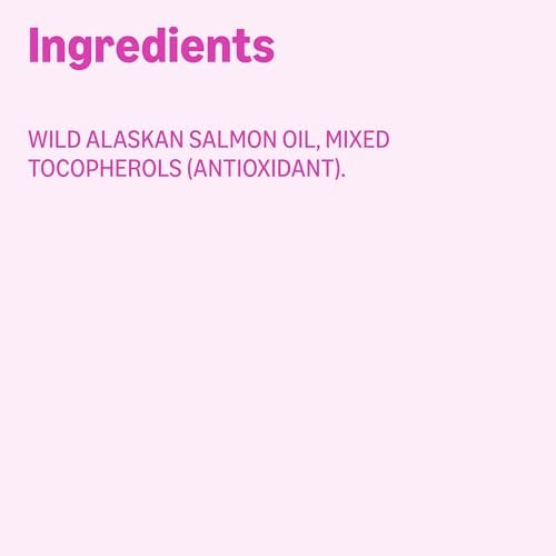 Amazon Basics Wild Alaskan Salmon Oil - Skin and Coat Support, Omega 3 Supplement for Dog and Cat, 16 fl oz (Previouly Wonder Bound)