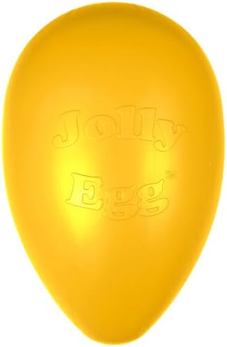 Jolly Pets Jolly Egg Herding Dog Toy, 8 in, Yellow - Erratic Roll
