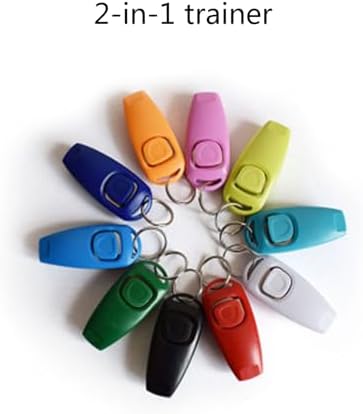Pet Training Clicker and Sound Trainer with Keyring, Dog Clicker Combo for Behavioral Training, 8 Colors