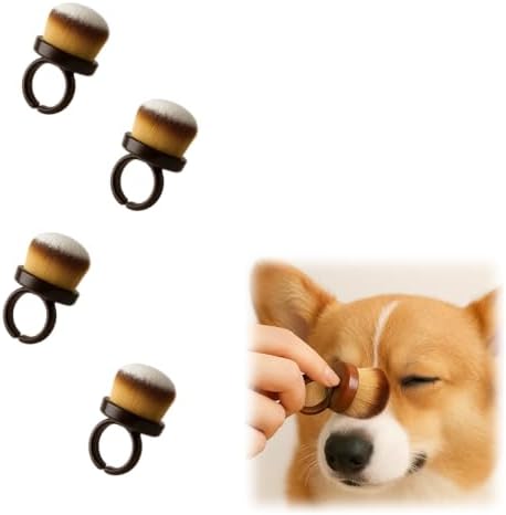 Pet Tear Stain Brush for Dogs and Cats – Soft Cats eyeBrush for Tear Marks and eye Excrement – Dog Makeup Face Brush for Grooming and Powder Application