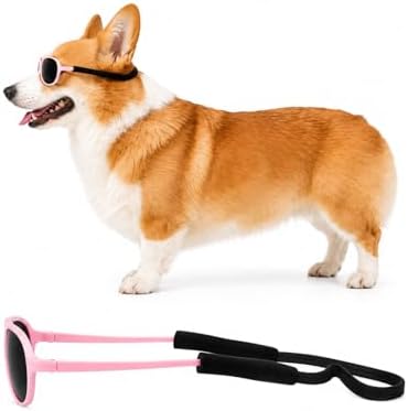 G010 Dog pet Costume Aviator Sunglasses for Medium Breeds 20-40 lbs (Pink)