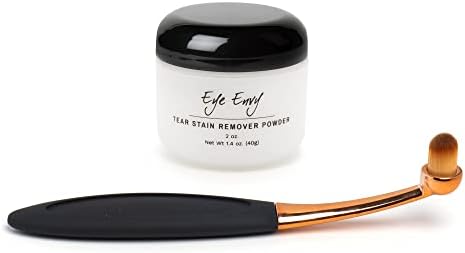 Eye Envy Tear Stain Remover Powder (2oz) and ProPowder Applicator Brush (Small) for Dogs and Cats, Apply Around Eyes, Cleans Tear Stains, Natural, Non-Irritating
