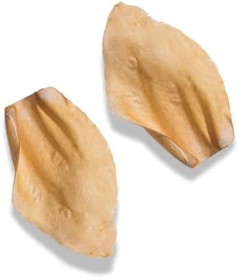 Natural Cow Ear Chews, Low-Fat Pig Ear Alternative, 25 Count