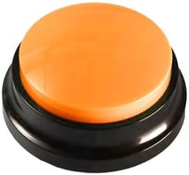 Dog Training Buttons Recordable Sound Generator for Pet Communication, Durable ABS with 3.15 Inch Design for Small Medium Dogs(Bright Orange)