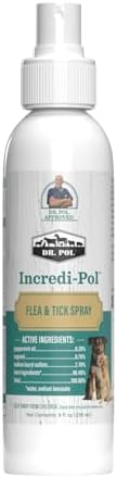 Dr. Pol Incredi-Pol Flea & Tick Spray | Fast-Acting Pest Control for Dogs | Helps Repel & Eliminate Fleas, Ticks & Larvae | Safe & Effective Formula | 8 oz