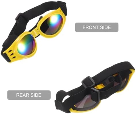 TOYANDONA 3pcs Lightweight Plastic Sunglasses for Dogs with Nonslip Adjustable Strap, Fashionable Eyewear for Medium Breeds, for Driving and Travel Outdoor Activities
