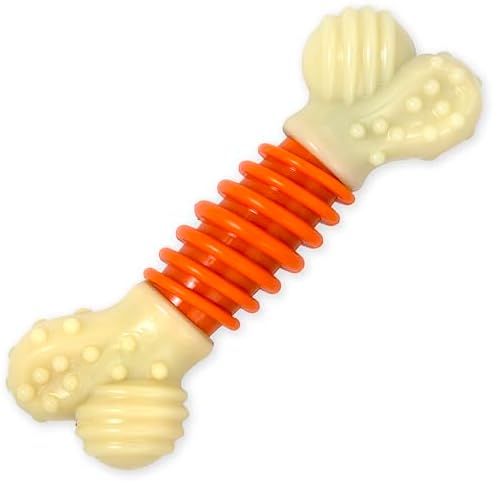 Nylabone Power Chew Dental Groove Bone Dog Chew Toy, Bacon Flavor, Medium