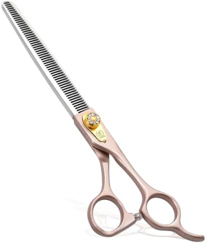 Professional Thinning Scissors for Dog Cat 7'' Pet Grooming Scissors 440C Stainless Steel Thinning Shears for Dogs 50/56 Teeth