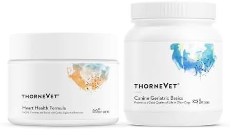 ThorneVet Heart Health Formula and Canine Geriatric Basics Soft Chews Bundle