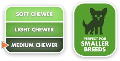 Doggijuana Mini Tuffer Chewer Dog Toy, Pretzel Ring | Squeaky Refillable