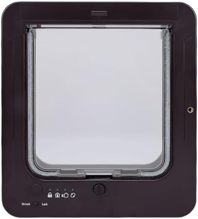 Smart Pet Door, Easy Installation Smart Sensor Dog Door with Collar and Remote Control, Pet for Kitty, Kittens, Dog