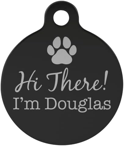 Signature Custom Laser Engraved Anodized Aluminum Pet ID Tags (Pink, Round 1 1/4")