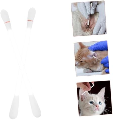 INOOMP Pet Ear Cleaning Swabs Buds for Dogs and Cats Ear Cleaner Tool and Routine
