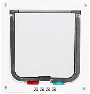 Smart Cat Flap Door, 4 Way Lockable Smart Cat Flap Door, Weatherproof Double Flap, Easy Install Cat and Small Dog Door