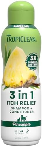 TropiClean Itch Relief Dog Shampoo, Pineapple Scent, 20oz