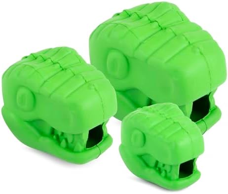 Jeffers Pet Natural Rubber Dog Chew Toy – T-rex Shape, Medium - Treat Dispensing, Vanilla Scent, Durable, Non-Toxic, Dishwasher Safe, Interactive Fetch & Tug Toy, Dental Play - Perfect for Training