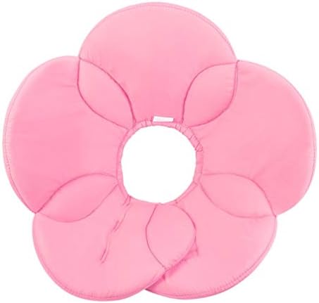POPETPOP Flower Necklace Pet Recovery Collar - Adjustable Dog Cat Cone Collar Soft Elizabethan Protective Collars Dog Cones After Surgery for Cat and Puppy (Pink) Flower Choker Necklace