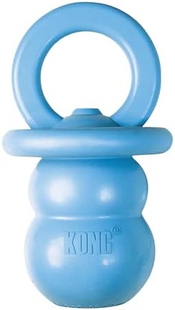 KONG Puppy Binkie, Natural Rubber Teething Toy, for Small Puppies, Blue