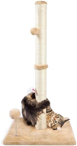 ANWA 32" Tall Sisal Cat Scratching Posts Tree for Indoor Cats Adults, Beige