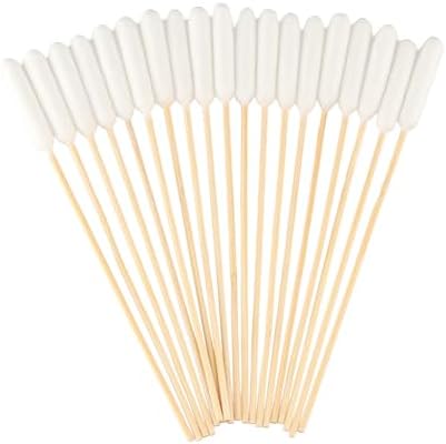 100Pcs Dog Cotton Buds, 6 Inch Long Cotton Swabs Pet Cotton Swabs Pets Ear Cleaner Swabs with Long Handle for Cat Dog Removing Ear Wax