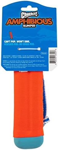 Chuckit! Amphibious Bumper Fetch Stick Toy for Dogs-Floats in Water-Interactive Dog Toys to Keep Them Busy-Tough Rubber,Nylon & Foam - Non-Slip Rope Handle - Assorted Colors, Medium (Pack of 12)