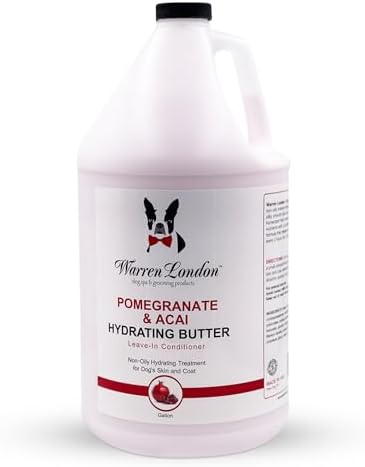 Warren London - Hydrating Butter and Leave-in Conditioner for Dogs Skin and Coat - Pomegranate & Acai - 1gal