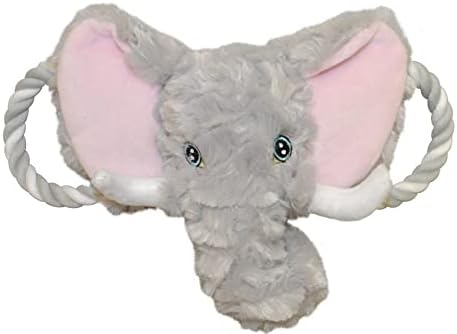 Jolly Pets Tug-A-Mal Elephant Squeaky Tug Dog Toy, Large