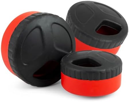 Jeffers Pet Natural Rubber Dog Chew Toy – Red Hocky Disc, Large – Treat Dispensing, Vanilla Scent, Durable, Non-Toxic, Dishwasher Safe, Interactive Fetch & Tug Toy - Perfect for Training