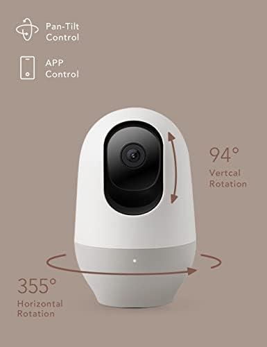Nooie Baby Monitor with Camera 2 Pack, WiFi Baby Monitor Camera,360-degree 2K, Smart Baby Camera with Motion Tracking, Night Vision,Two Way Audio&Sound Detection,Works with Alexa, SD Card and Cloud