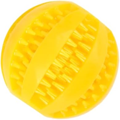 DAMAH Dog Treat Toy Ball, Interactive Tooth Cleaning Toy for Dogs, 2.8 Inch