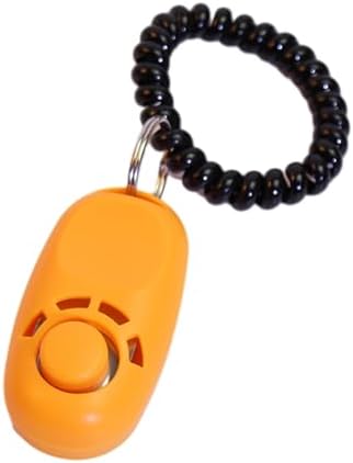 Dogs Training Clickers Pet Dogs Trainer Tool Stretch Help Wrist Rope Sound Keychains Dogs Training Clickers, orange