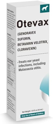 Dog Ear Infection Relief for Dogs, Yeast & Malassezia Support Ear Drops for Dogs, Helps Support Relief from Ear Itchiness, Odor & Redness, Ear Care Solution for Yeast Balance & Ear Health, 1 fl oz