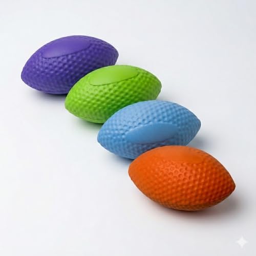 EVA bite-Resistant pet Football Dog Interactive Teething Toy can be Thrown and Bitten Training Ball Elastic and Light Human pet Throwing Ball (Orange)