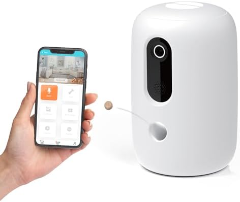 Instachew Purechew Snack Smart Treat Thrower with HD Camera, Automates Feeding with Portion Control, Dog and Cat Treat Dispenser