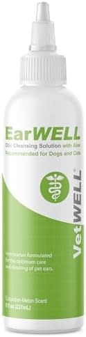 VetWELL Ear Cleaner for Dogs and Cats - Cucumber Melon - 8 oz