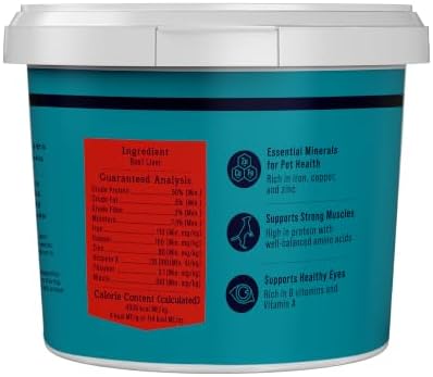 Stewart Freeze Dried Dog Treats, 100% Beef Liver, 17.5 oz Tub