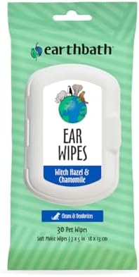 Earthbath Ear Wipes Witch Hazel & Chamomile 30 Wipes