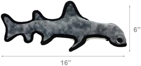 TUFFY® 2 Pack Alligator Hammerhead Ultra Durable Plush Dog Toys