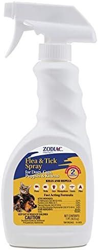 Zodiac Flea & Tick Spray for Dogs, Cats, Puppies & Kittens 16 fluid ounces