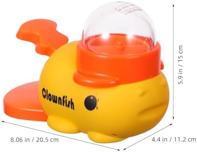 Interactive Easy to Clean Clownfish Shaped Dog Treat Dispenser with Press and Rotate Mechanism Pet Feeding Made of Sturdy Abs Slow Feeder for Home and Outdoor Activities