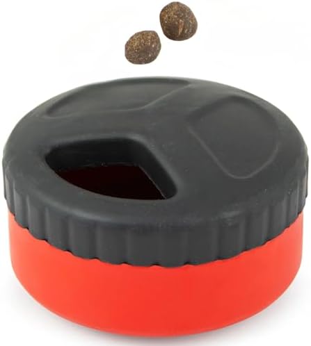Jeffers Pet Natural Rubber Dog Chew Toy – Red Hocky Disc, Medium – Treat Dispensing, Vanilla Scent, Durable, Non-Toxic, Dishwasher Safe, Interactive Fetch & Tug Toy - Perfect for Training