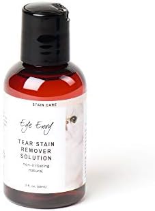 Eye Envy Tear Stain Remover Solution for Cats. Gentle, Natural and Safe. Cleans Tear Stains. Recommended by Breeders, Groomers. Remove Eye Stains from Persians and Exotics. 2 oz. Made in USA