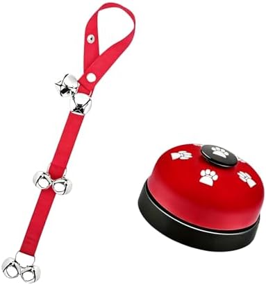 Dog Cats Training Doorbell with Sturdy Nylons Rope and ABS Bells Pet Doorbell Rope for Toilet Alerts and Commands Durability Pet Training
